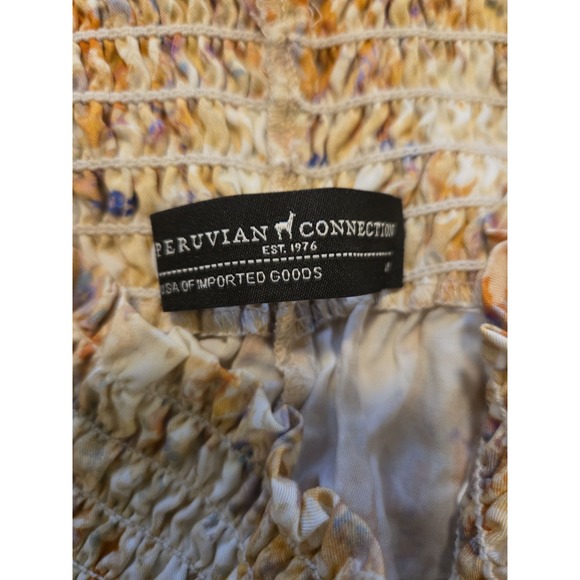 Womens Peruvian Connection 100% Viscose Wide-Leg Floral Soft  Elastic Pants EUC‎ - Picture 13 of 15